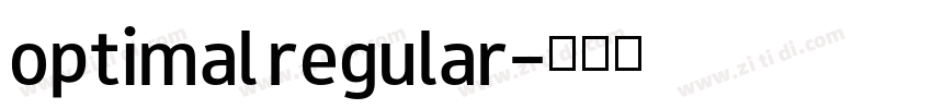 optimal regular字体转换